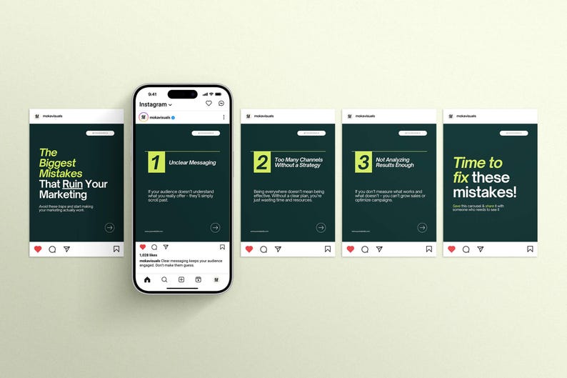 Canva Marketing & Branding Templates | Instagram and Linkedin Carousel ...