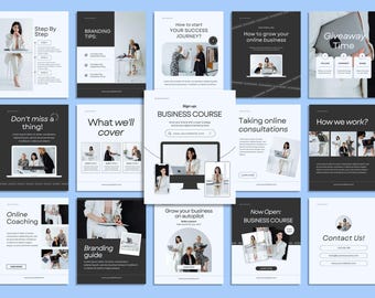 100 Instagram Canva Templates | Small Business Social Media Kit (Digital Product)