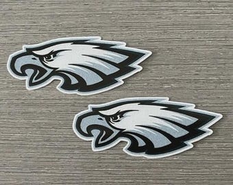 Calcomanías de vinilo del equipo de fútbol americano Eagles, calcomanías para parachoques de auto y portátil, juego de 2