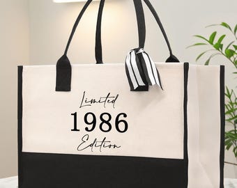 Sac fourre-tout en édition limitée 1986, cadeau 40e anniversaire pour femme