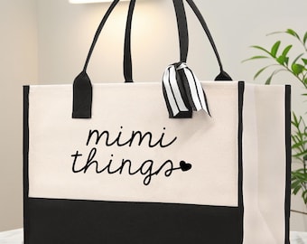Personalized "Mimi Things" Canvas Tote Bag | Grandma Gift