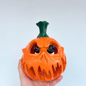 Jack O Lantern, Light Up Pumpkin, Halloween Pumpkin Decor, Fall Pumpkin Decoration, Vintage Halloween, Pumpkin Figurine, Halloween Gift