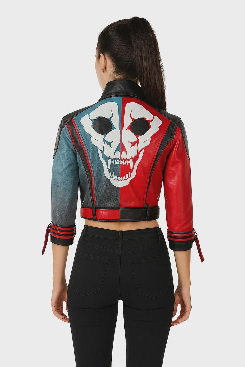 Intimidating Jacket Villain-inspired Jacket | Faux Leather Coat With Graphic Details | Edgy ...