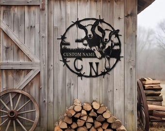 Farm Schilder Schaf Wand Kunst, Benutzerdefinierte Metallschild, Bauernhof Eingang Schilder Stacheldraht Eigentum Plaque
