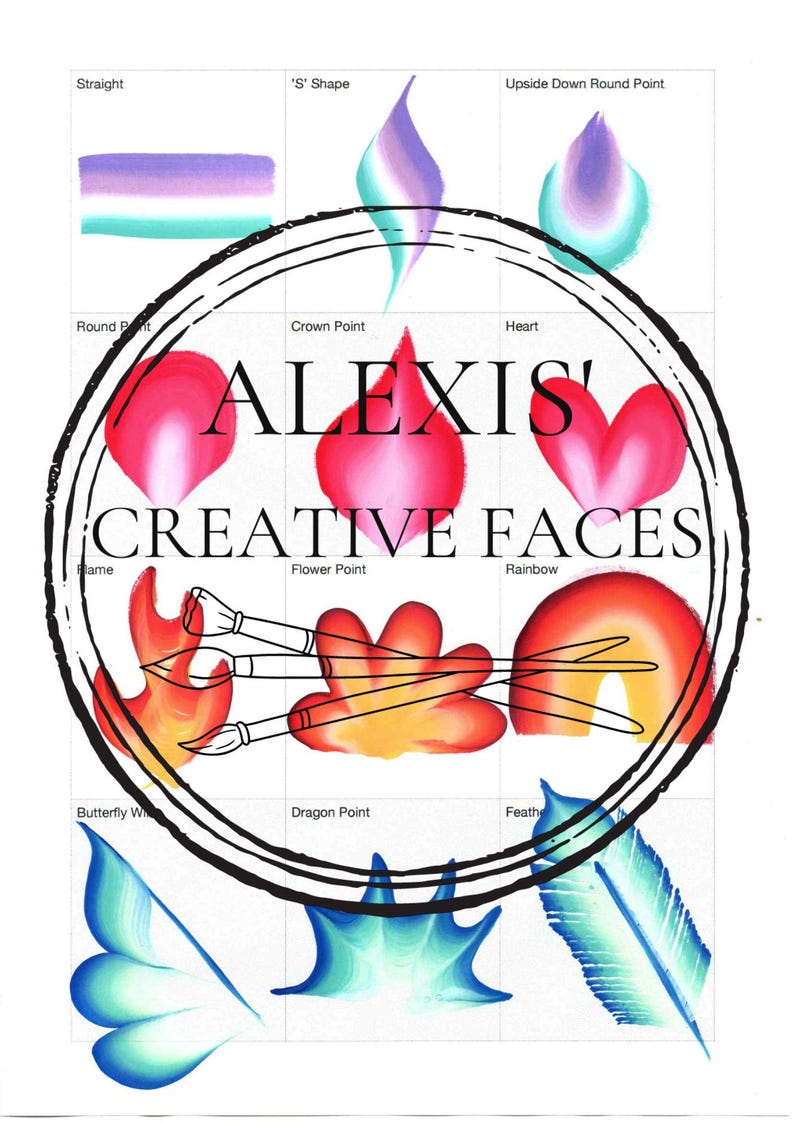 Face Painting Practice Sheets: Printable Face Charts for Artists ...