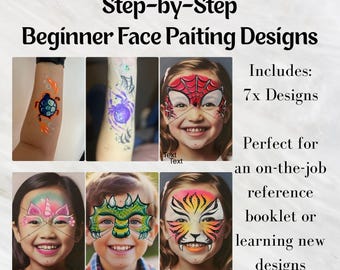 Beginner Face Painting Designs | Step-by-Step Face Paint Guide | Easy Face Paint for Kids | Face Painting PDF Download