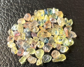Multi Sapphire Raw Crystal: 50 Shri Lankan Gemstone Pieces (3/4MM)