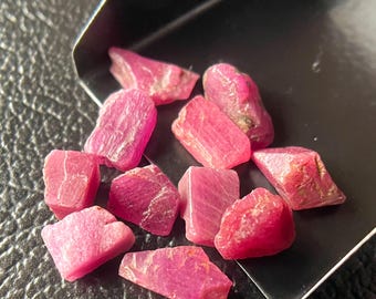 Natuurlijk roze robijn ruw lot - genezende kristallen (6/10 MM) 10-PCS
