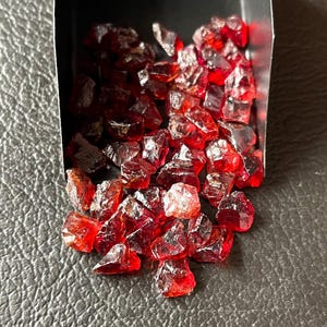 50 PCS~100%Natural Red Garnet Raw Size-5/7 MM, Red Garnet Rough, January Birthstone Loose Garnet Raw-For Jewellery Making
