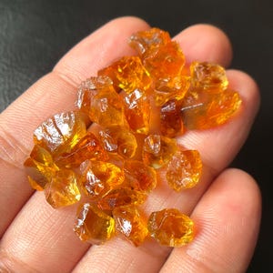 20 Pieces~Natural Orange Citrine Rough, Size-8/10 MM Citrine Raw Healing crystal stones-Loose Citrine Rough, Rough Wholesale-For Jewellery