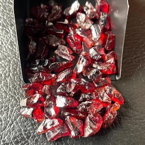 50 PCS~AAA+Natural Garnet-Size-6/8 MM-Genuine Garnet Gemstone Rough, Healing Crystal Garnet Gemstone, Untreated Red Garnet Loose Raw Stone