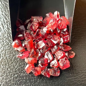 50 PCS~AAA+Natural Red Garnet Raw Size-5/7 MM, Red Garnet Rough, January Birthstone Loose Garnet Raw-For Jewellery Making