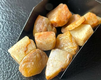 Yellow Sapphire Rough Crystals (10 PCS): Raw Gemstone for Jewelry Making