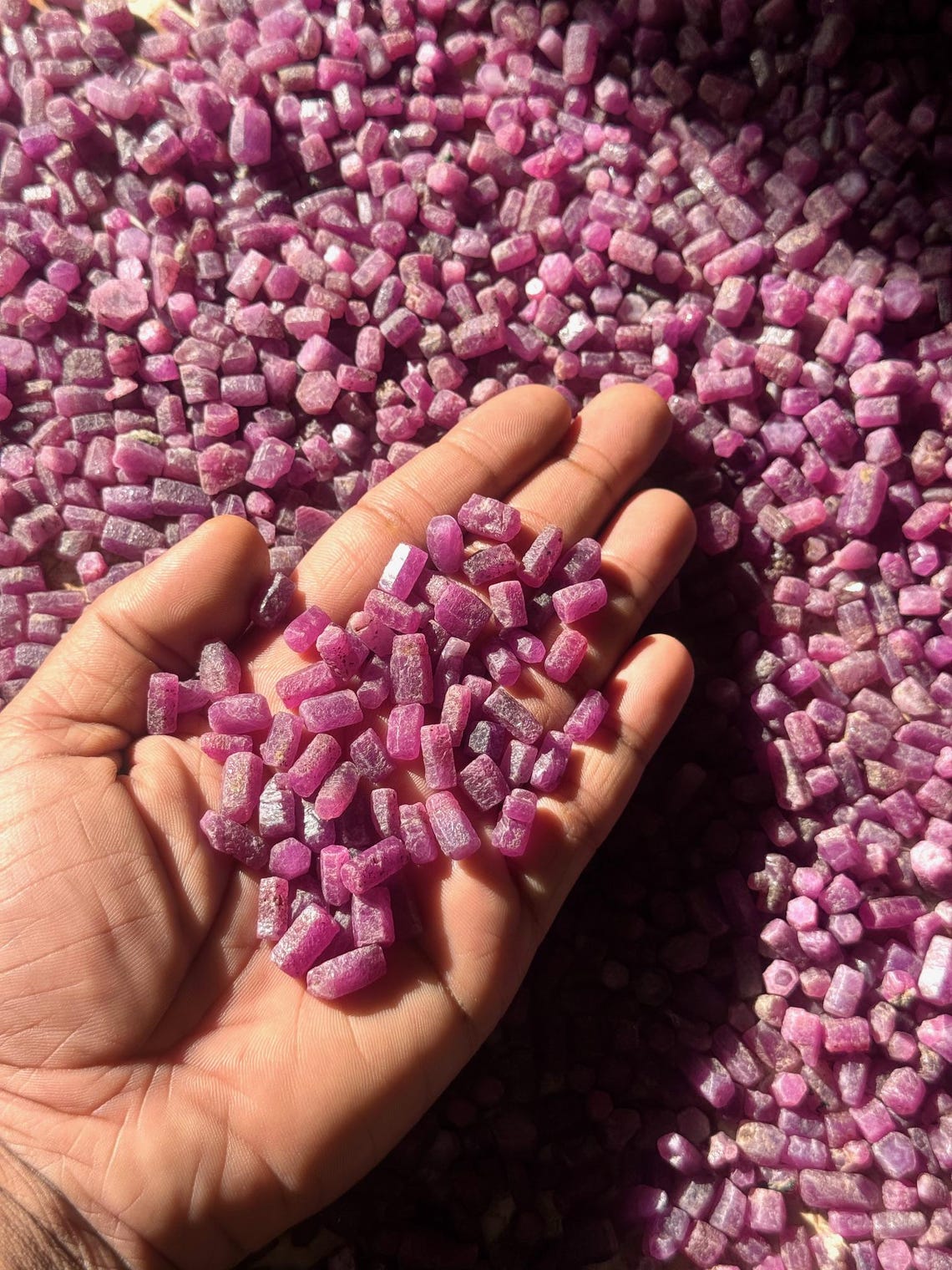 Ruby Stone Stick Raw Ruby Sticks: African Gemstone Beads, Healing Crystal Lot (8/10 MM ...