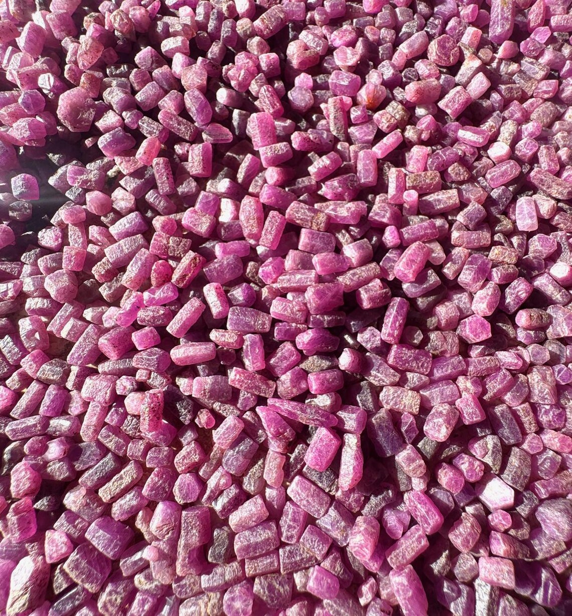 Ruby Stone Stick Raw Ruby Sticks: African Gemstone Beads, Healing Crystal Lot (8/10 MM ...