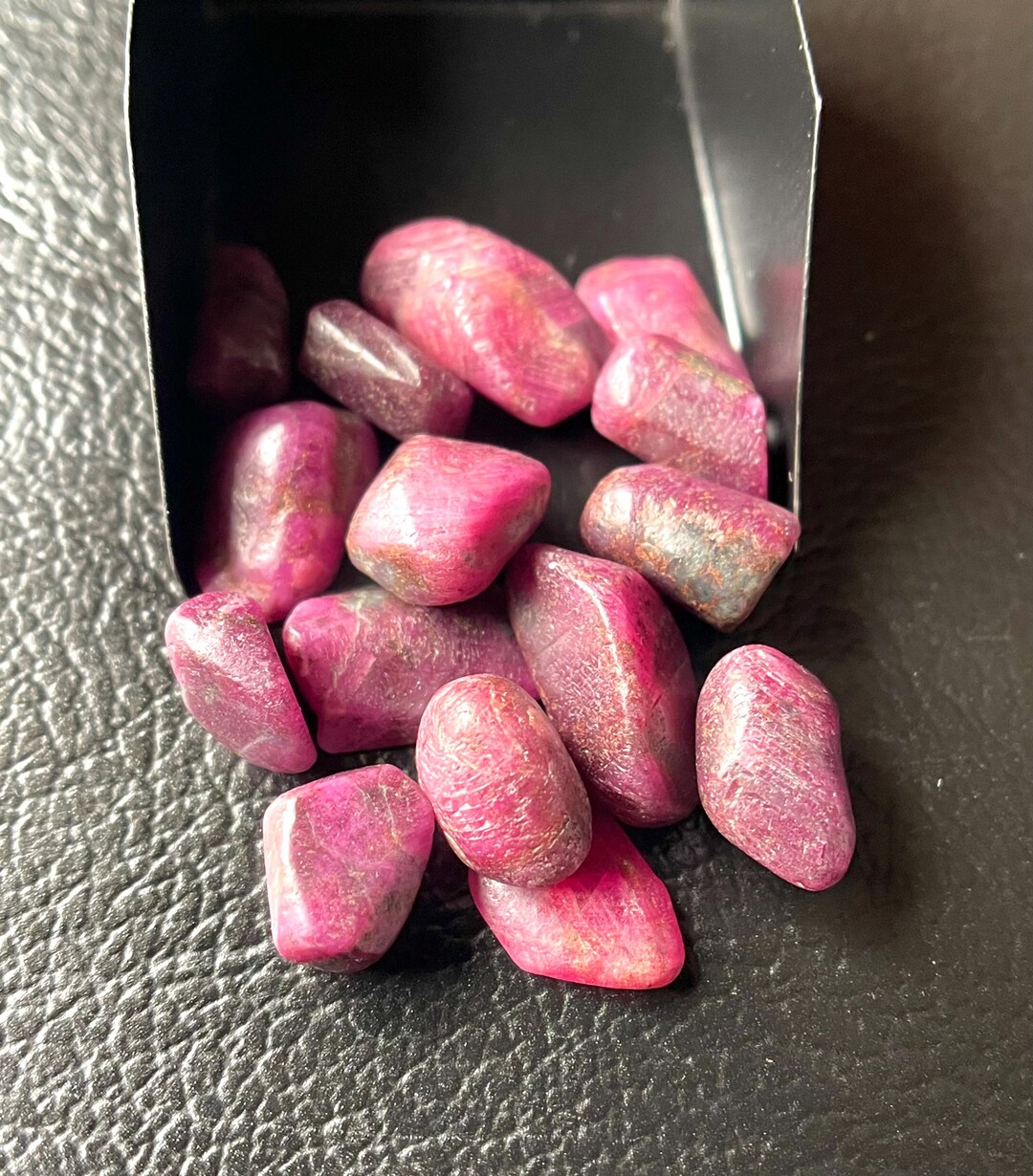 Raw Ruby Crystals: African Rough Gemstones, Jewelry Making (15 Pieces ...