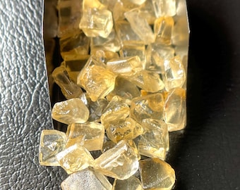 45 Natural Citrine Rough Crystals: Raw Gemstone Healing Stones (8/10mm)