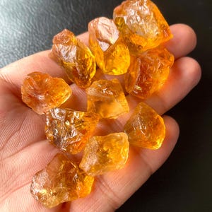 10 Pieces~AAA++Natural Citrine Rough-Size-15/25 MM Citrine Raw Healing crystal stones-Loose Citrine Rough, Rough Wholesale-For Jewellery