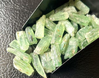 Mint Green Kyanite Sticks: Raw Gemstone for Jewelry Making (10/13MM, 30 PCS)