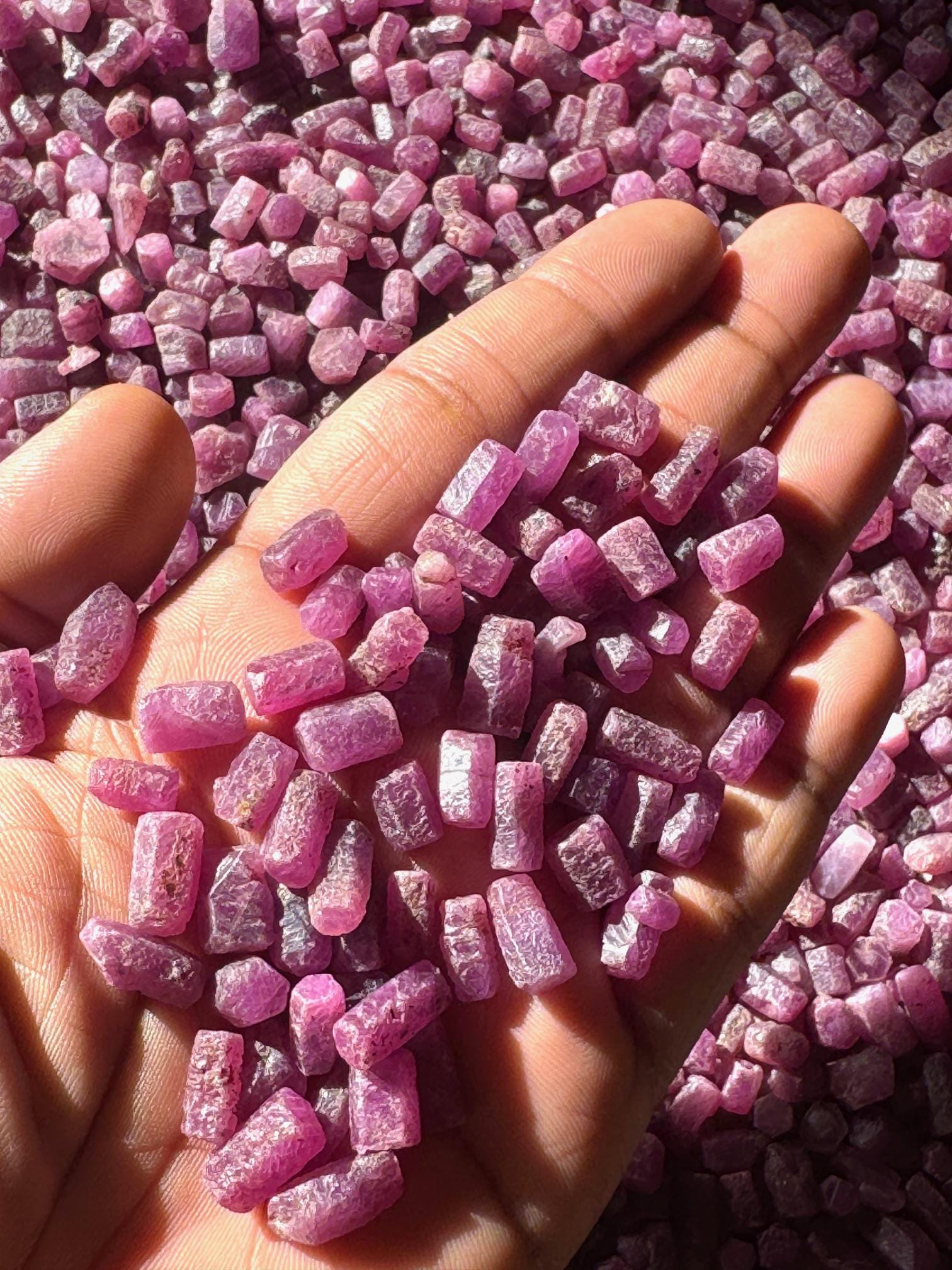 Ruby Stone Stick Raw Ruby Sticks: African Gemstone Beads, Healing Crystal Lot (8/10 MM ...