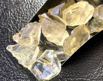 12 Pcs~100%Natural Lemon Quartz Rough, Size-18/22 MM, Lemon Quartz Raw Crystal, Loose Lemon Raw Stone,
