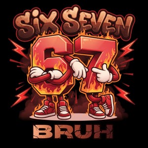 Six Seven 67 PNG • Projekt sublimacji memu 67 • Pobieranie cyfrowe