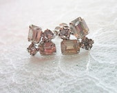 Clearance Sale  Jewelry Vintage Earrings Screw type vintage costume jewelry rhinestone earrings Jewelry ladies earring treasuresRtimeless