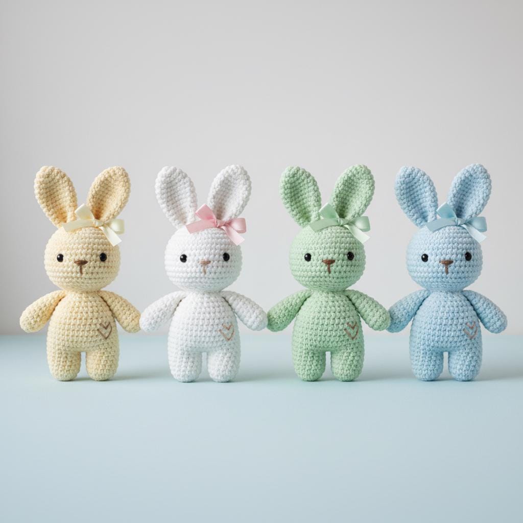 Lapin en peluche Selyya au Crochet Français