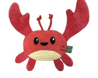 Plush Ocean Animal Dog Toy: Crab, Seahorse, Lionfish, Turtle
