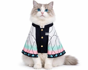 Demon Slayer Shinobu husdjurströja, Anime Cosplay-kostym för katter, hundar