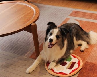 Pizza Snuffle Mat for Dogs: Interactive Slow Feeder Nosework Toy