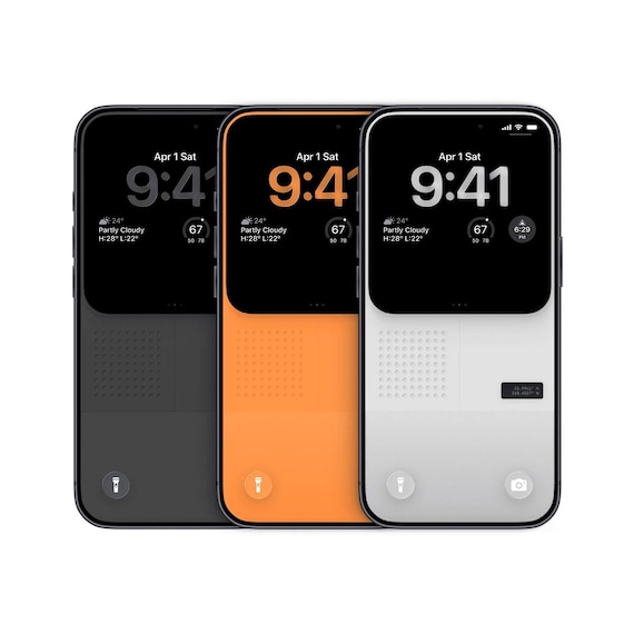 iPhone Wallpapers: Silver, Graphite, Orange (Digital Download)