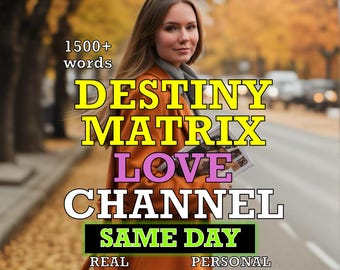 Matrix der Bestimmung Liebeskanal Lesung | Numerologie Kompatibilität Energie Blöcke Same Day PDF Report