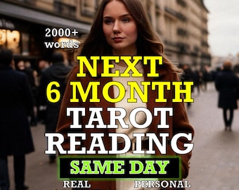 6-Month Tarot Reading: Psychic Life Path Guidance & Spiritual Forecast Medium Consultation