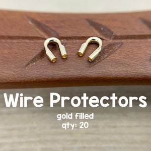Gold-Filled Wire Protectors, Wire Guards, 20 Pieces