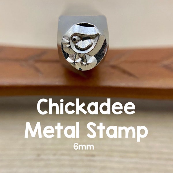 Chickadee Bird Metal Stamp, 6mm