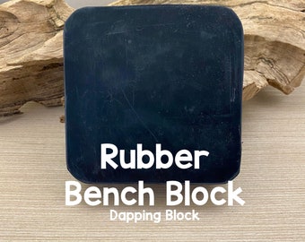 Rubber Bench Block, Dapping Block, 4x4"
