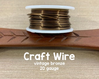 20 Gauge Vintage Bronze Wire, 10 Yards