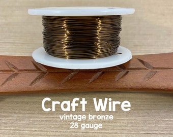 28 Gauge Vintage Bronze Wire, 40 Yards