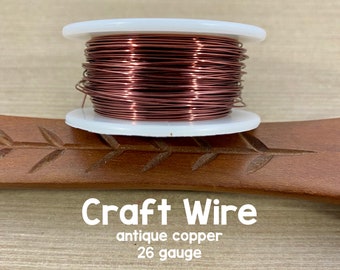 26 Gauge Antique Copper Wire, 30 Yards