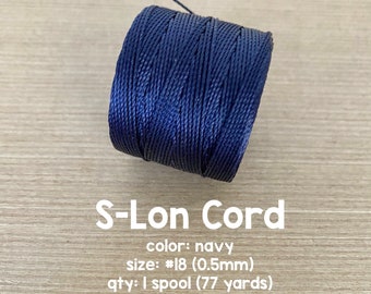 Cordon Nylon S-Lon, Tex 210, Bleu Marine