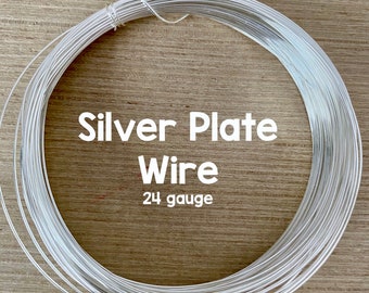 24 Gauge Silver Plate Wire, 12 Meters