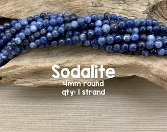 36 Perline Sodalite Blu Naturale 10 Mm Per Creazione Gioielli - Filo Da 39,4 Cm, Pietre Semipreziose Grade A, Foro 1 Mm