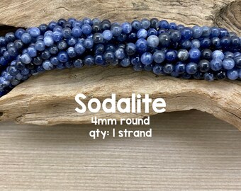 36 Perline Sodalite Blu Naturale 10 Mm Per Creazione Gioielli - Filo Da 39,4 Cm, Pietre Semipreziose Grade A, Foro 1 Mm