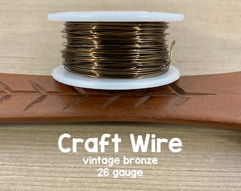 26 Gauge Vintage Bronze Wire, 30 Yards