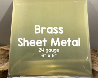 Messingplaat voor metaalstempelen, 24 gauge, 6 x 6 inch