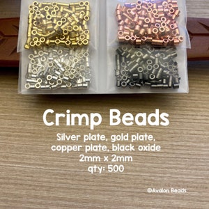 Basic Elements Crimp Tube Beads & Stardust Crimp Covers, 2x2mm and 4mm,  Silver Plated (48 Pieces) — Beadaholique