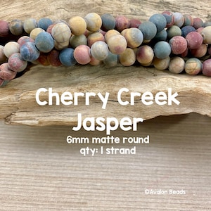 Red Cherry Creek Jasper Gemstone Beads, 6mm Matte Round, 15&quot;-16&quot; Strand