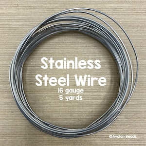 16 Gauge Stainless Steel Wire, 5 yards, 4.6 Meters