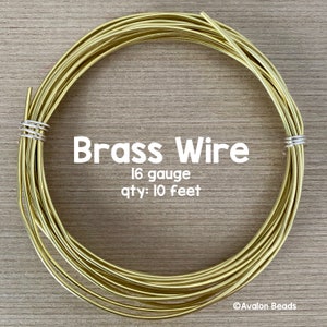 16 Gauge Brass Wire, 10 Feet